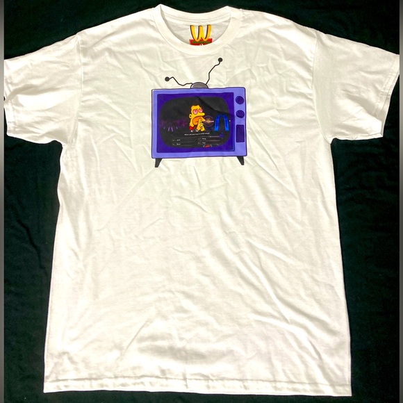 White “Smoking” Trivia Question, The Simpson’s Lenny Men’s White Tee NWT - Picture 1 of 4